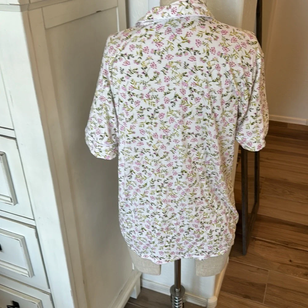 J.Crew S Eco Dreamiest short sleeve pj set meadow floral BF312